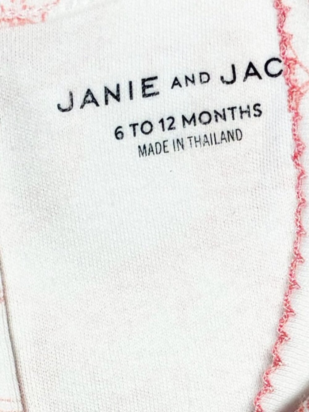 Janie and Jack Baby Girl Bunny Toile Romper Size 6-12 Months - Picture 3 of 7